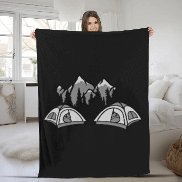 Discover forest camper outdoor live Fleece Blankets