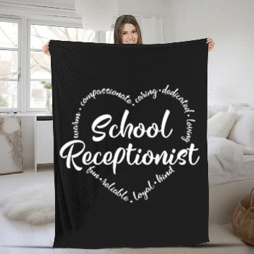 Discover School Receptionist, Secretary Fleece Blankets