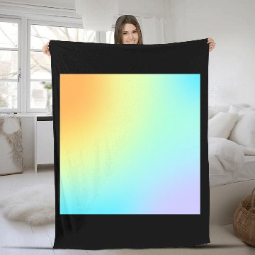 Discover Unique Pastel Rainbow Gradient Fleece Blankets