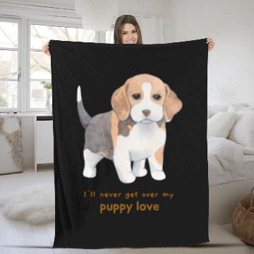 Discover I'll Never Get over my Puppy Love. Adorable Beagle Fleece Blankets
