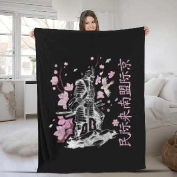 Discover Japan Cherry Blossom Festival Spring Colorful Fleece Blankets