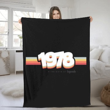Discover 1978 the birth of legends Fleece Blankets