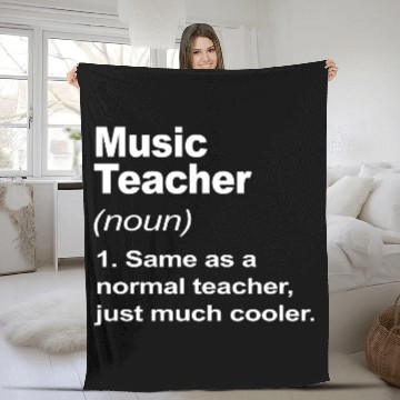 Discover Music Teacher Definition Funny Back To School 2023 Fleece Blankets