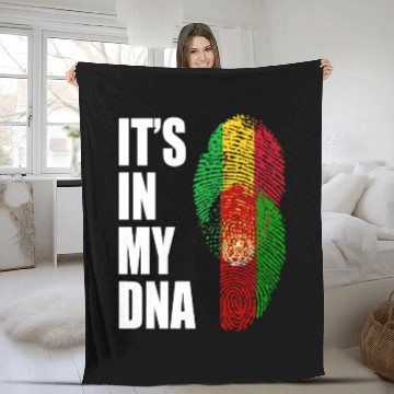 Discover Malian And Afghanistan Mix Heritage DNA Flag Fleece Blankets