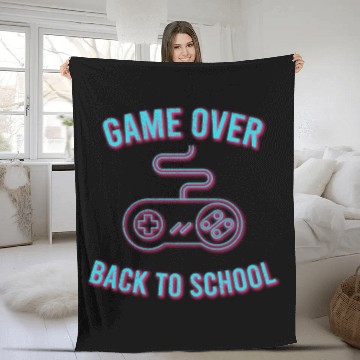 Discover Game Over Back To School Fleece Blankets