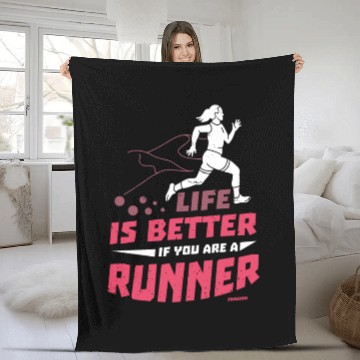 Discover Run jogging sport race training gift Fleece Blankets
