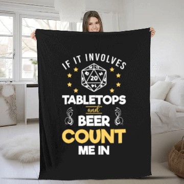 Discover Board Games Game Nerd Rpg Roleplay Card Game Board Fleece Blankets