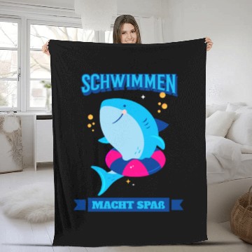 Discover Learn To Swim Swimming Is Fun Fleece Blankets