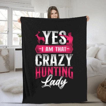 Discover Buck Deer Hunting Hunter Girl Fleece Blankets