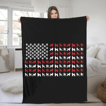 Discover Poodle Owner, Poodle US Flag Fleece Blankets
