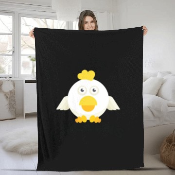 Discover Life Is Better with Chickens Cartoon Funny Fleece Blankets