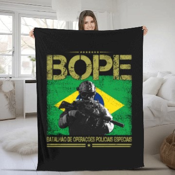 Discover BOPE Brazil Police Special Forces Fleece Blankets