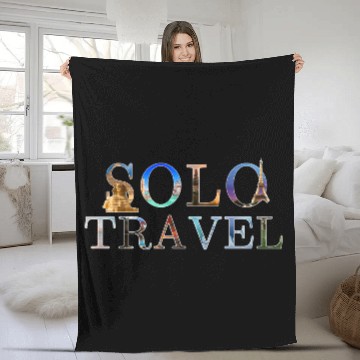 Discover in love with solo travel, in all seasons Fleece Blankets