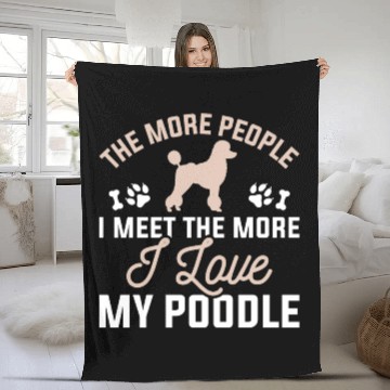 Discover I Love My Poodle Fleece Blankets