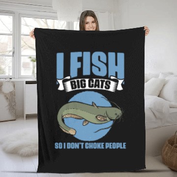 Discover I Fish So I Don't Choke People Funny Catfish Lover Fleece Blankets