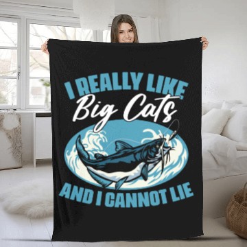 Discover I Really Like Funny Catfish Fishing For Catfisher Fleece Blankets