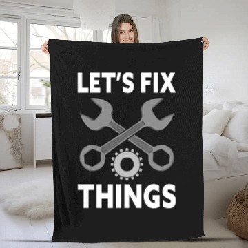 Discover Car Mechanic Tools Let's Fix Things Car Mechanic Fleece Blankets