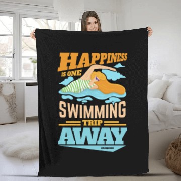 Discover Swimming lifeguard swimming course outdoor pool gi Fleece Blankets