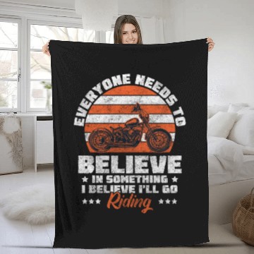 Discover Biker Racing Motocross Fleece Blankets