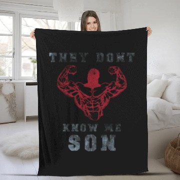 Discover They Don't Know Me Son / gym /workout /exercise Fleece Blankets