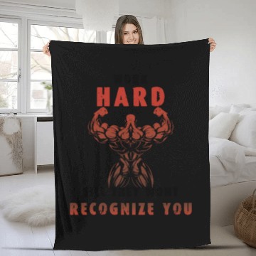 Discover I Will Win Just Watch / gym /workout /exercise Fleece Blankets