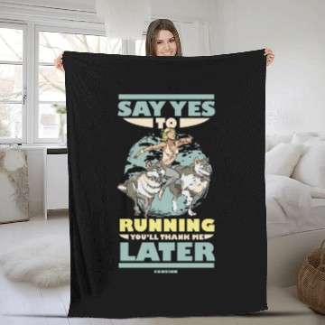 Discover Run jogging sport race training gift Fleece Blankets
