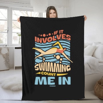 Discover Swimming lifeguard swimming course outdoor pool gi Fleece Blankets