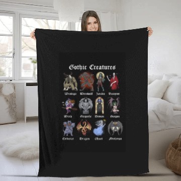 Discover Mythical Gothic Creatures Fleece Blankets