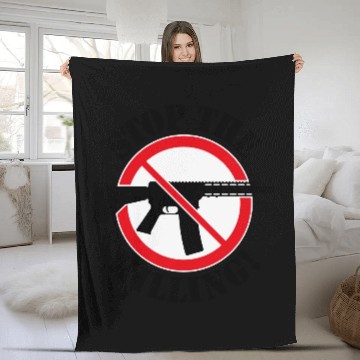 Discover Stop The Killing! (Gun Reform / No Weapons / 3C) Fleece Blankets