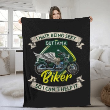 Discover Biker Chopper Racing Two-Wheeler Fleece Blankets