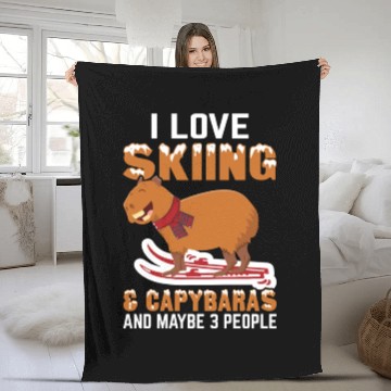 Discover I Love Skiing and Capybaras and Maybe 3 People Fleece Blankets