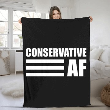 Discover CONSERVATIVE AF Republican Support Anti Liberal Fleece Blankets