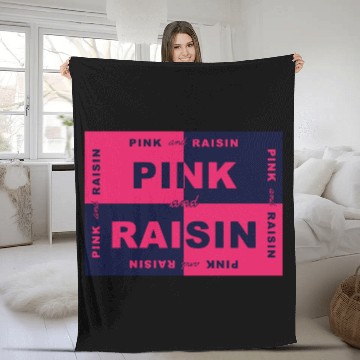 Discover Pink and Raisin Design Fleece Blankets
