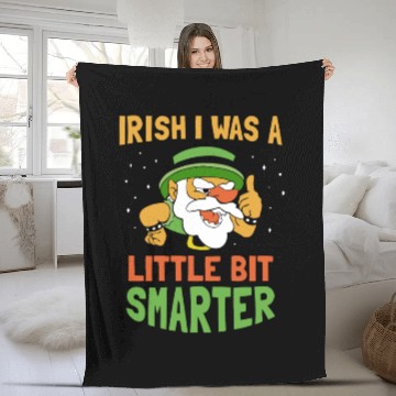 Discover Iirish I Was A Little Bit Smarter Ireland Gaelic Fleece Blankets