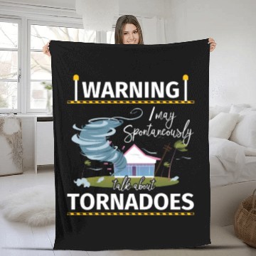Discover Warning Tornadoes Tornado Storm Chaser Fleece Blankets