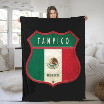 Discover Tampico Mexico crest design Fleece Blankets