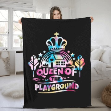 Discover Queen of The Playground Back to School Fleece Blankets