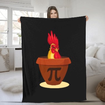 Discover Funny Chicken Pot Pie Fleece Blankets Chicken Pi day