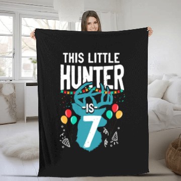 Discover Buck Deer Hunting Hunter Kid Fleece Blankets