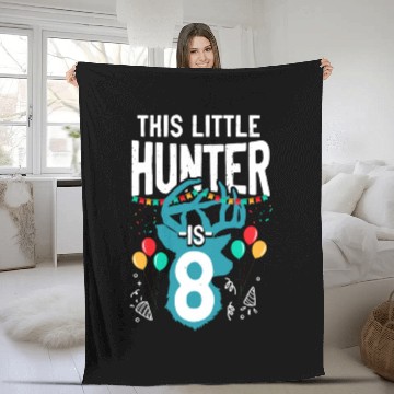 Discover Buck Deer Hunting Hunter Kid Fleece Blankets