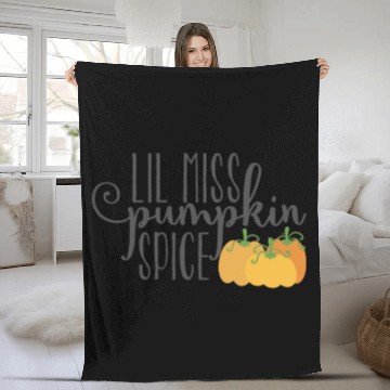 Discover Lil Miss Pumpkin Spice Happy Scary Halloween Fleece Blankets