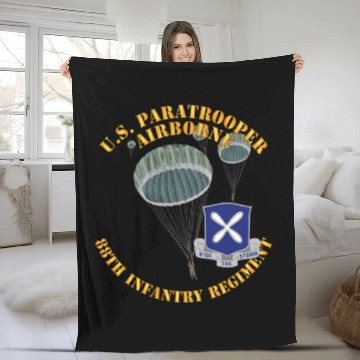 Discover Army US Paratrooper 88th Infantry Regiment X 300 Fleece Blankets