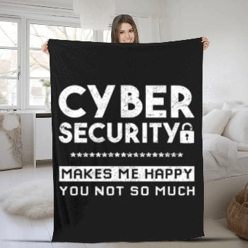 Discover Cyber Security Hacker Data Protection Fleece Blankets