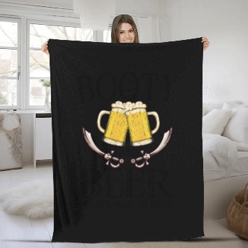Discover Beer Lover Pirate Pirate Ship Pirate Captain Fleece Blankets