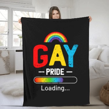 Discover Gay Pride Loading Fleece Blankets
