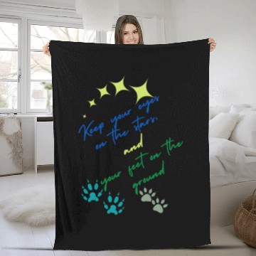 Discover Keep Your Eyes On Stars And Your Feet On Ground Fleece Blankets