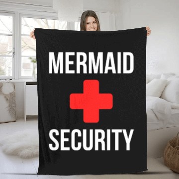 Discover Lifeguard, Mermaid Security Fleece Blankets