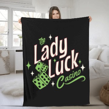 Discover the lady luck casino Fleece Blankets