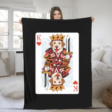 Discover Pet King (Labrador retriever) Fleece Blankets