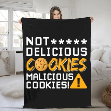 Discover Cyber Security Cookies Fleece Blankets